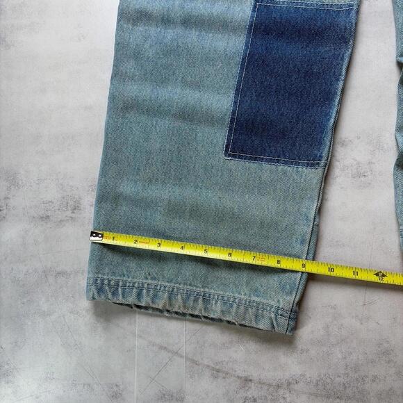 Y2K FUBU The Collection Denim Patchwork Baggy Denim Jeans - Picture 8 of 8
